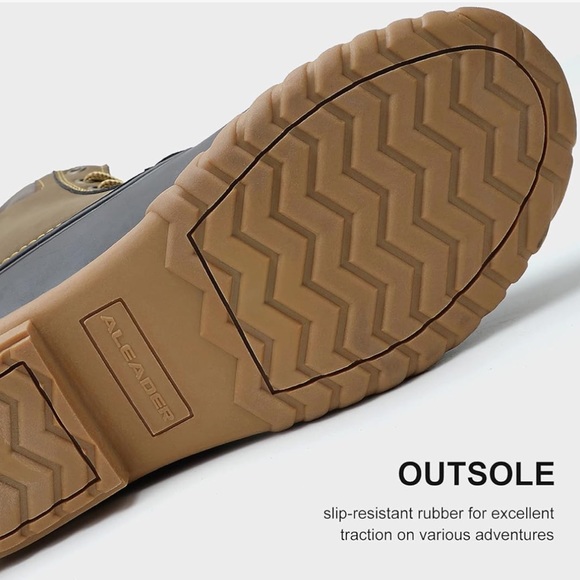 Aleader Men’s Brown Waterproof, Insulated Duck Boots (Size: 9) - Picture 5 of 16